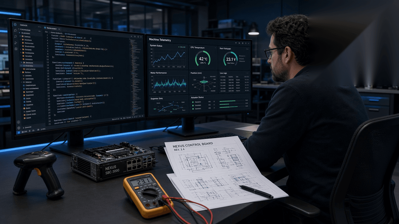 Ideaz hardware and software engineering workbench in Alberta lab